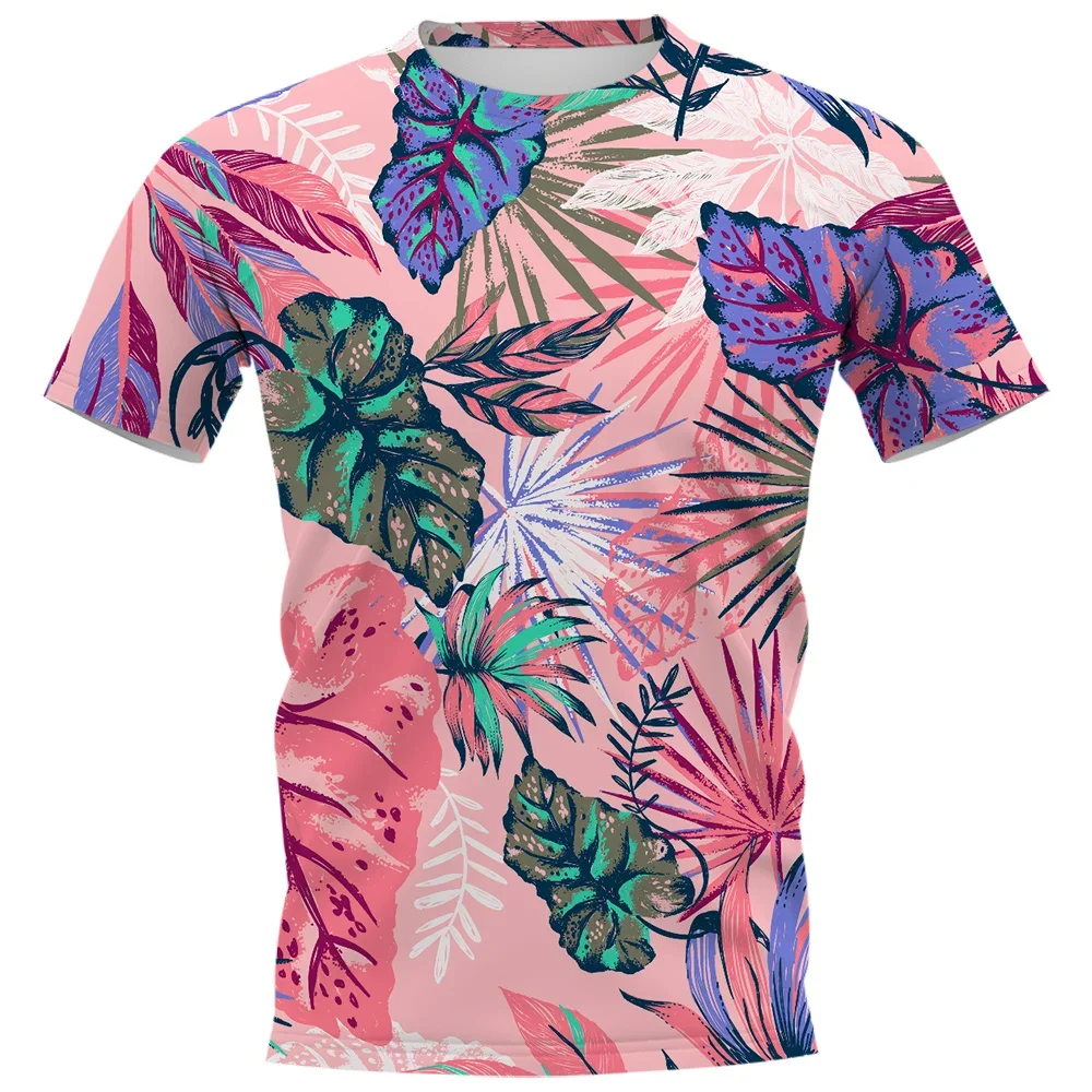 

HXHawaiian T-shirts Polynesia Colorful Dream Phoenix Weed Printed Casual Tees Beach Tops Harajuku T-shirts Men Clothing
