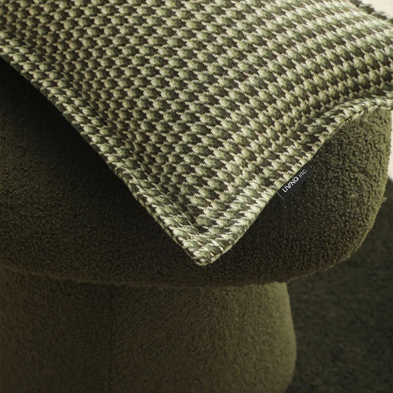 Houndstooth Orange Jacquard Pillowcase Green Geometric Home Decor Cushion Cover 30x50/50x50cm Living Room Luxury Sofa Pillowcase