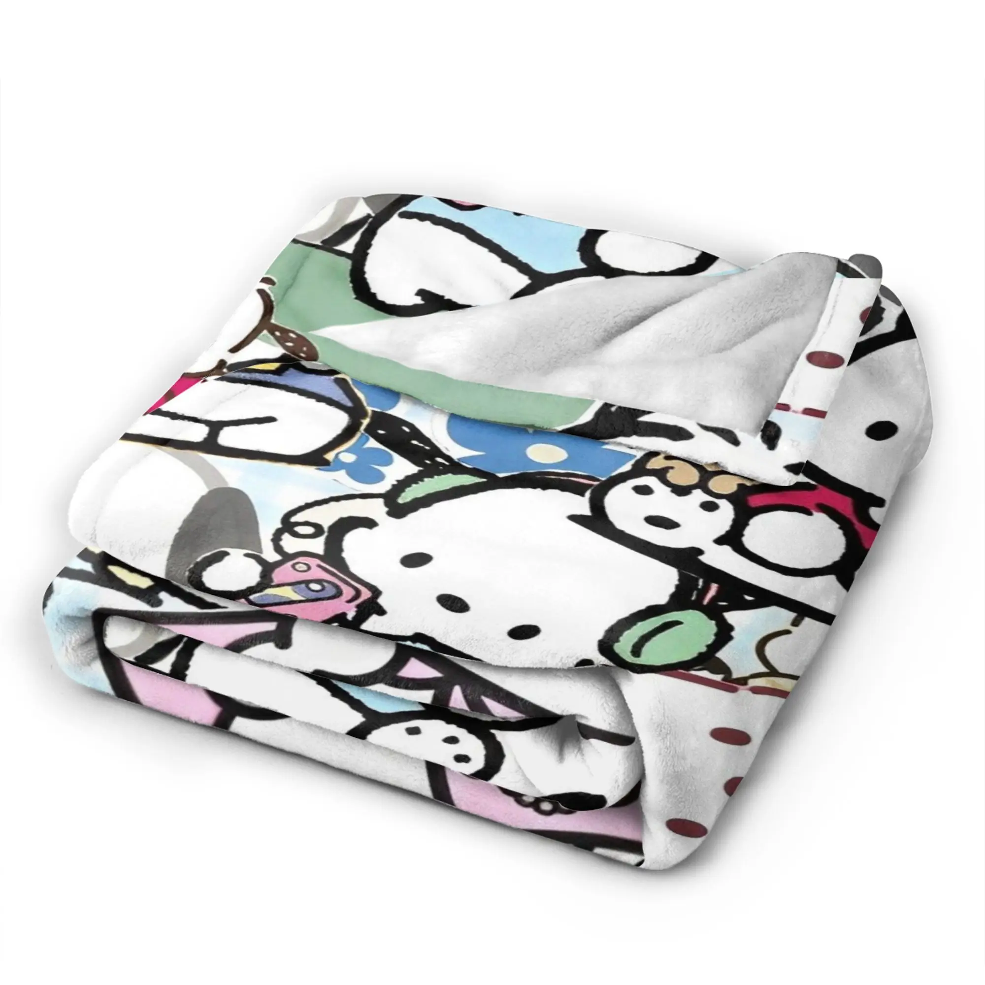 Coperta Kawaii Pochacco di qualità super morbida per cani da cartone animato, carina coperta da tiro, autunno, picnic, soggiorno, comoda copriletto
