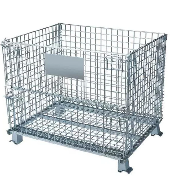 Industrial iron frame turnover box transportation cage feeding cage storage cage logistics sorting basket storage