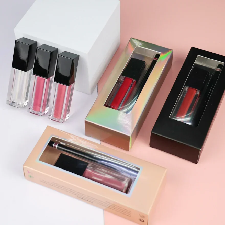 Private Label Makeup Flüssiger Lippenstift-Set Veganer Lipgloss Lipliner Kit Make-up-Set