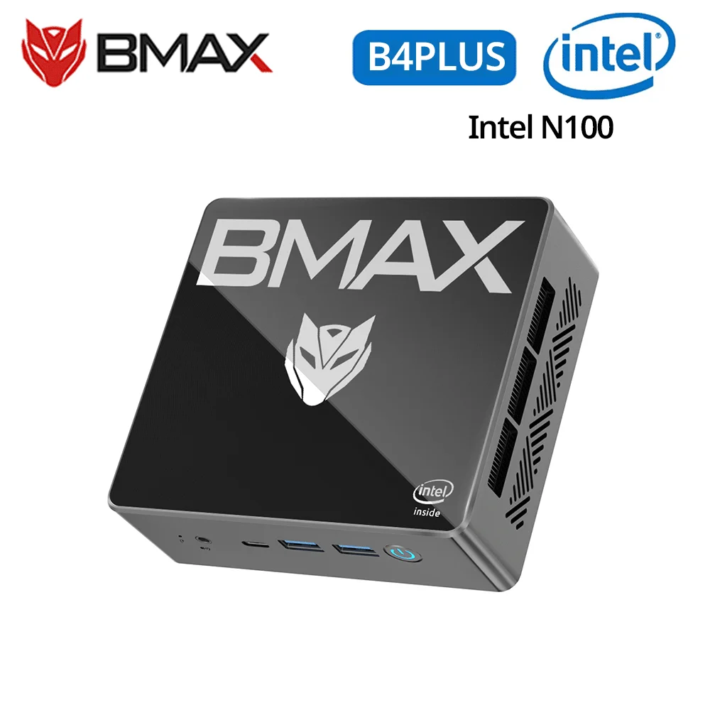 BMAX B4 Plus-Mini PC Windows 11, Intel N100, 16 Go DDR4, 512 Go SSD, 2 x HDMI, 1 x Type-C, Prend en Charge 4K @ 60Hz, 750MHz, Exploration Intel UHD