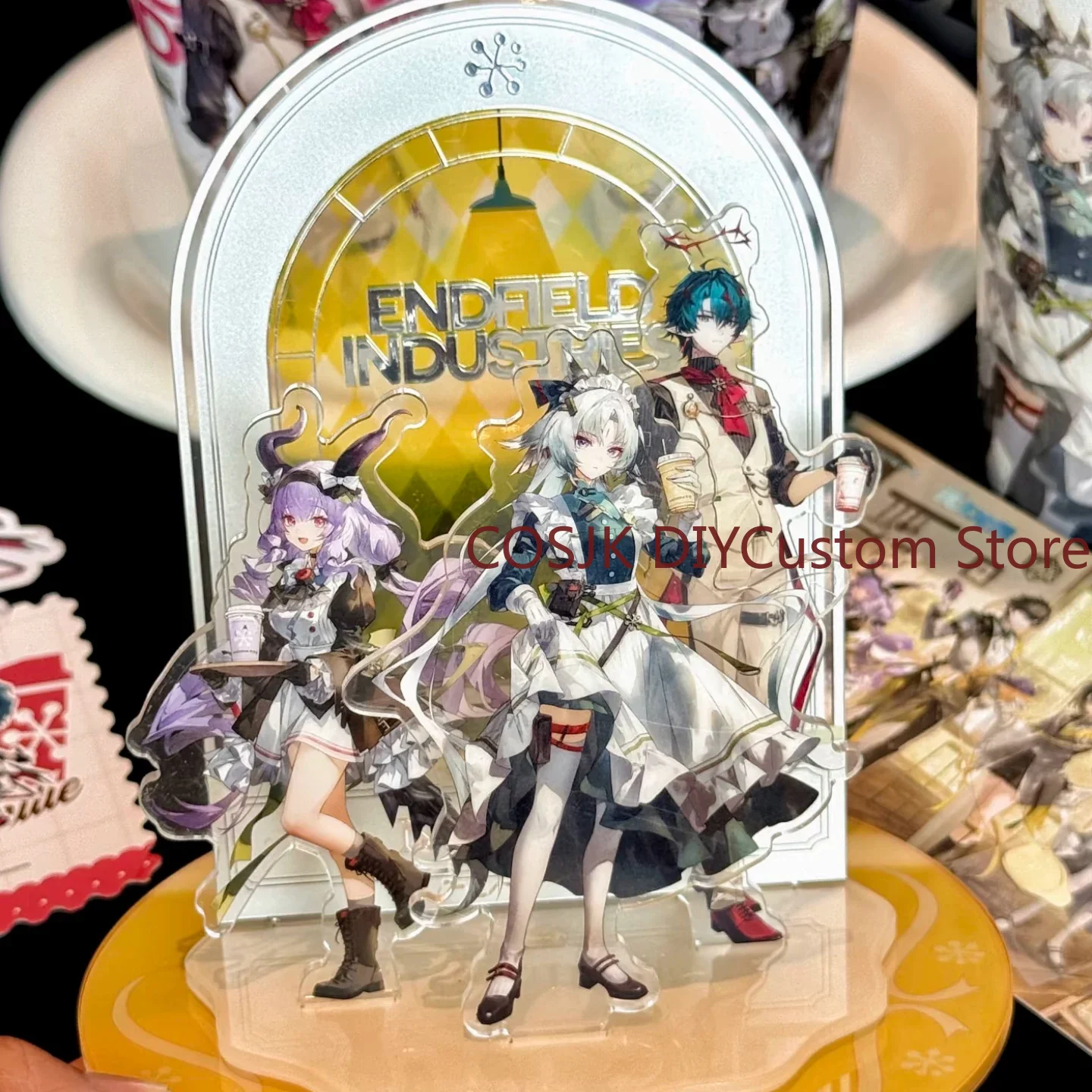 Official Game  Arknights: Endfield Camille Tiflos Arcane Cosplay Anime Tinplate Badge Paster Collectible Card Acrylic Standee
