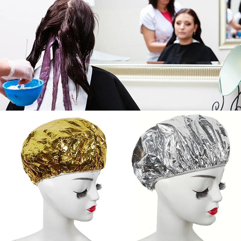 

Heat Insulation Aluminum Foil Hat Hair Salon Hair Dyeing Cap Hair Dyeing Tools Home Hair Care Constant Temperature Hat