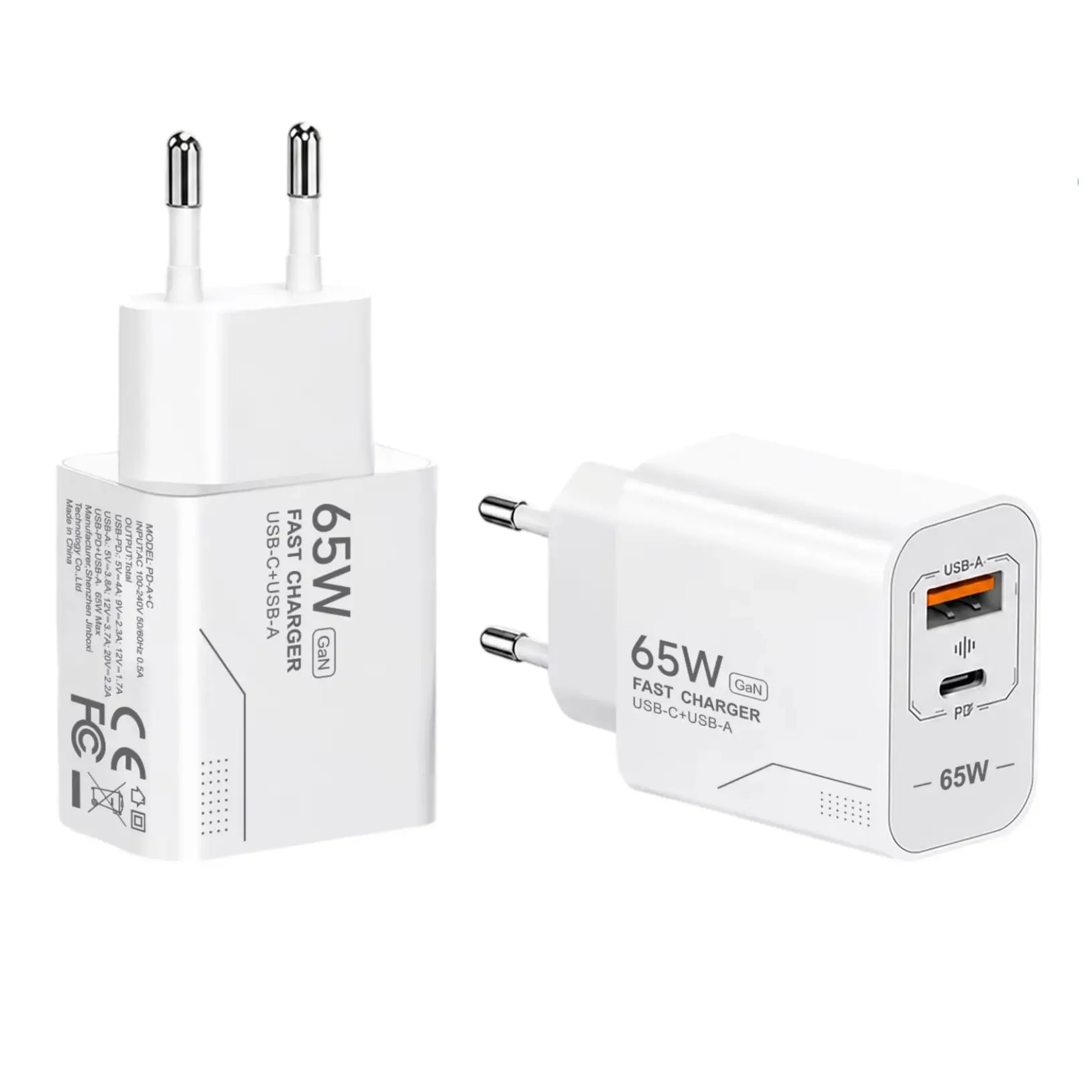 65W Type C USB C Phone Charger Fast Charging Data Cable Mobile Phone Power Adapter For iPhone Xiaomi Huawei Samsung Wall Charger