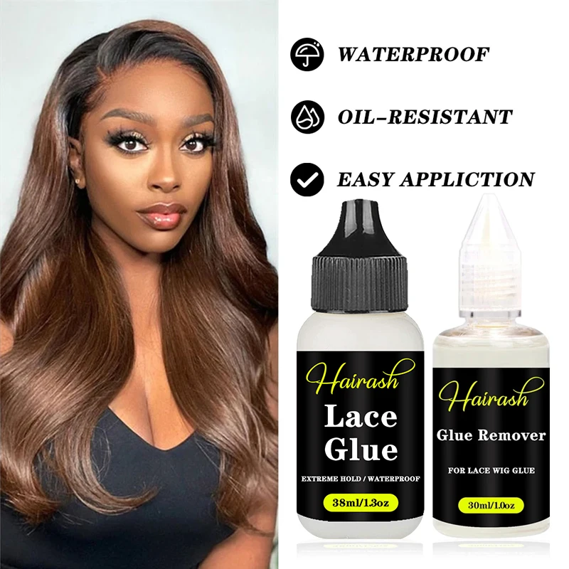 Wig Glue For Lace Front Waterproof Hair Mousse Glue Pen Wax Stick Hair Growth Oil Glue Remover Melt Band With Ear Cover