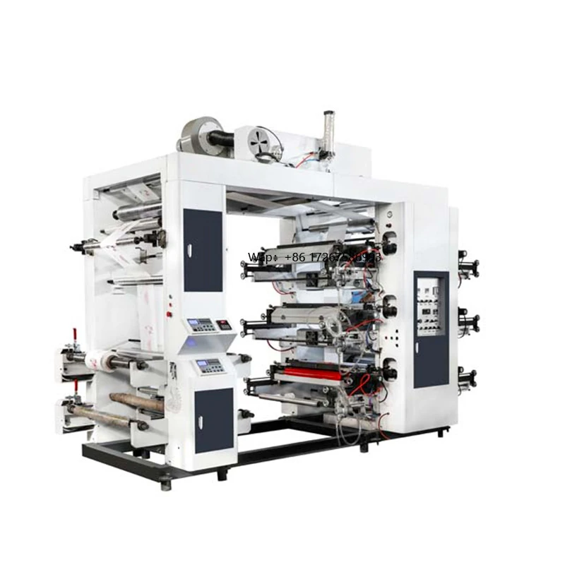 Medium speed  promotion 6 Colors Flexo Printing Machine  stack Printing press