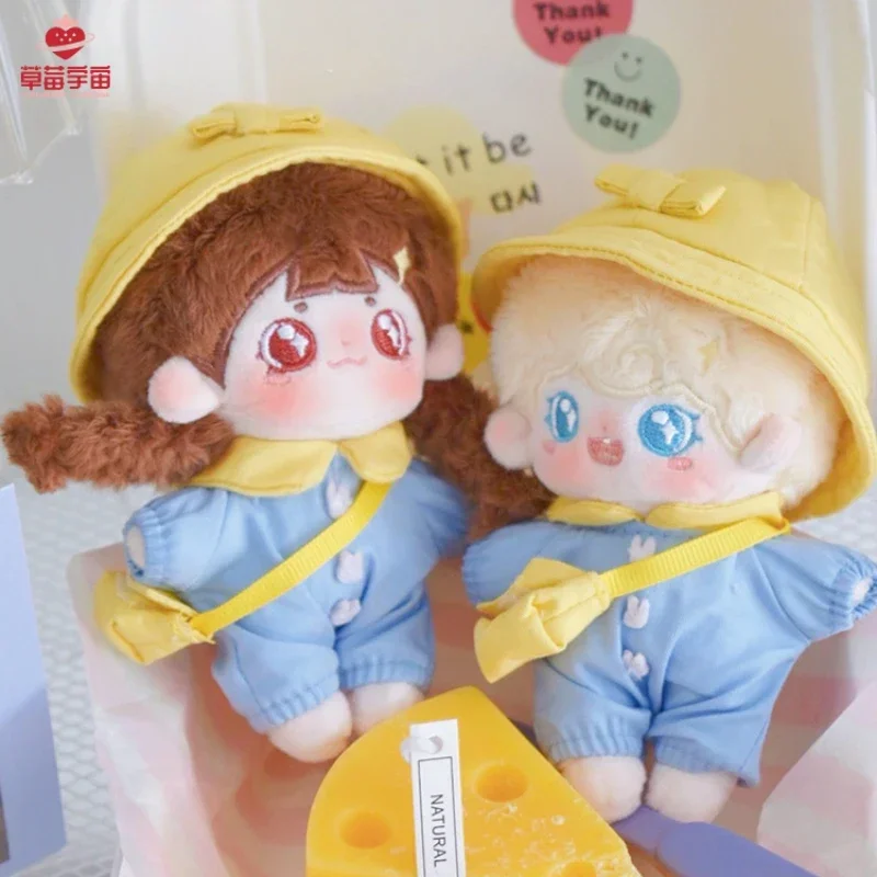 Handmade 3pc/set 10cm Doll Clothes Kindergarten Uniform Hat Bodysuit Small Shoulder Bag Kpop Doll Clothes Clothing Outfits