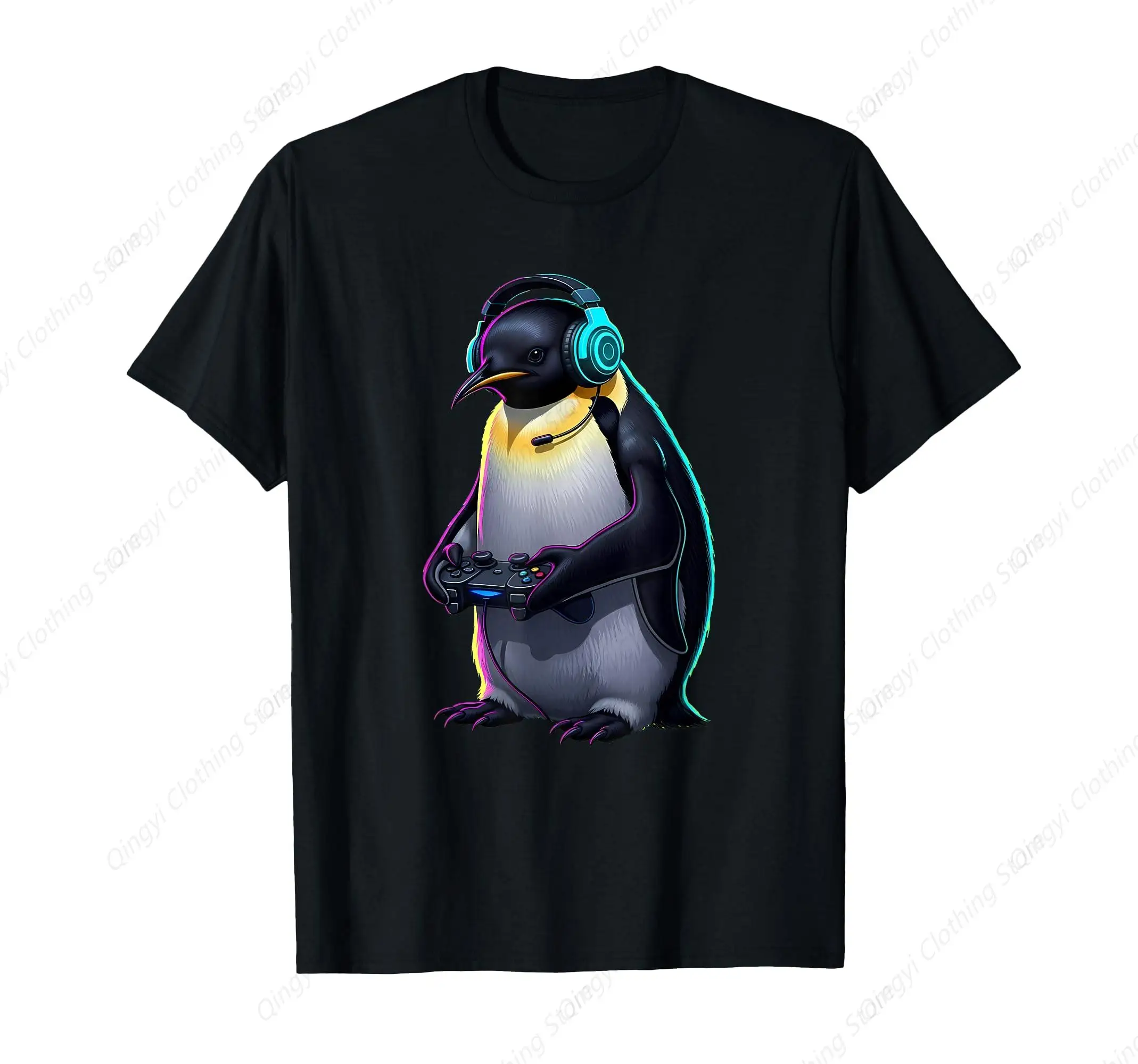 Penguin Gaming Animal Video Games Funny Penguin T-Shirt