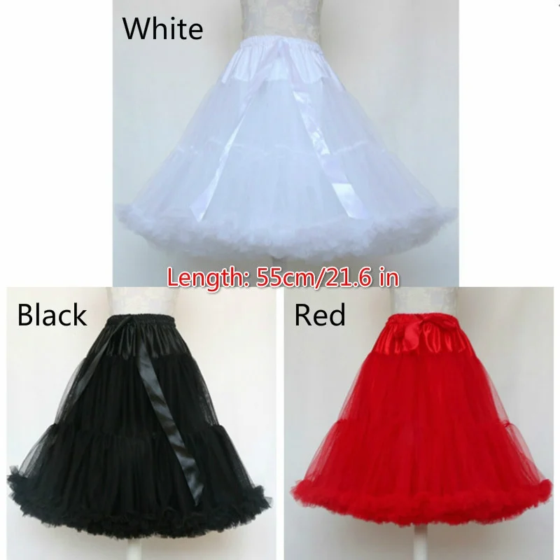 55CM donne ragazze Lolita sottoveste crinolina sottogonna Tutu principessa gonna Cosplay