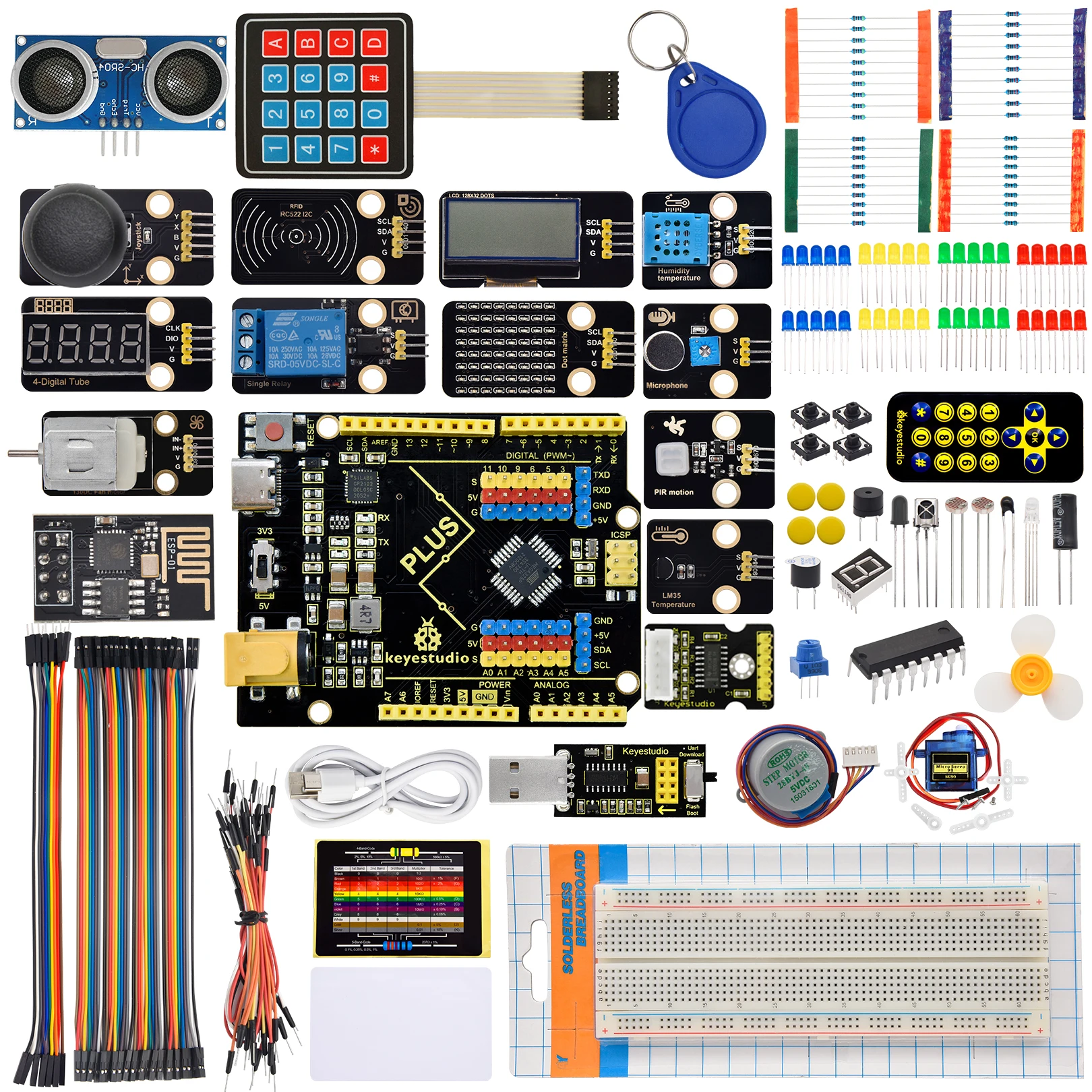 

Стартовый набор Keyestudio Ultimate IOT «сделай сам» для Arduino UNO Plus Board «сделай сам», совместимый с LEGO