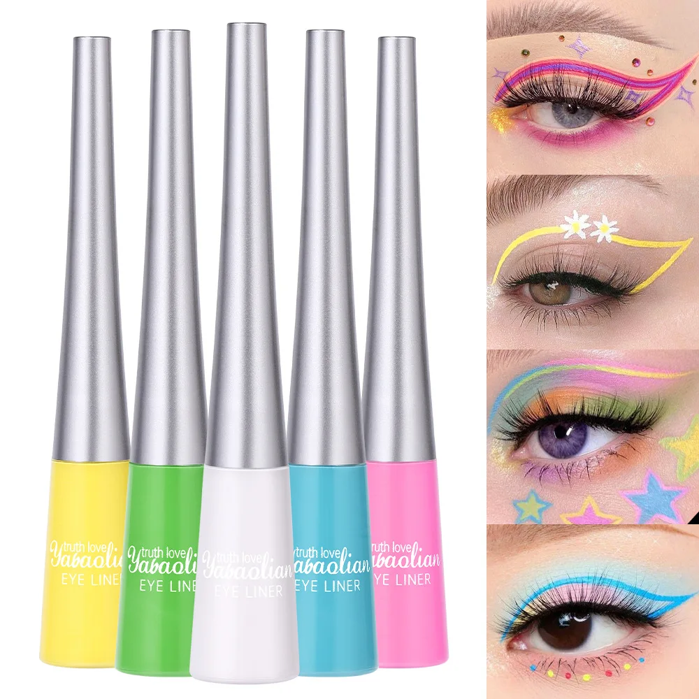 新しい韓国製リキッドアイライナー、カラフルなメイクアップ、防水、速乾性、12色、目元美容＆健康