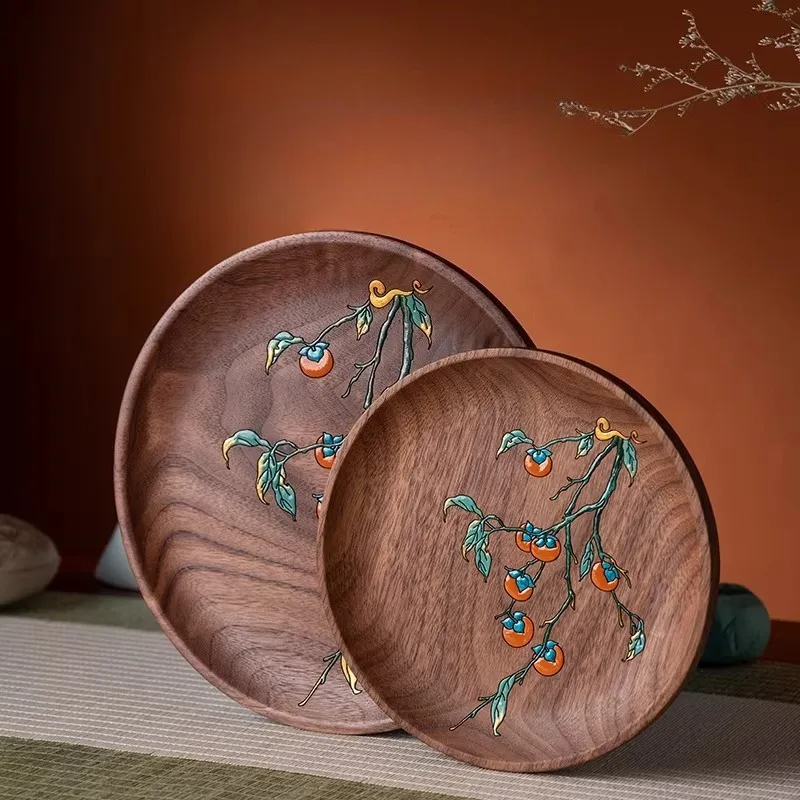 Bandeja de entrada de madera estilo chino, organizador de llaves de madera maciza para mesa de consola, caja de almacenamiento decorativa para el hogar para carteras y joyas