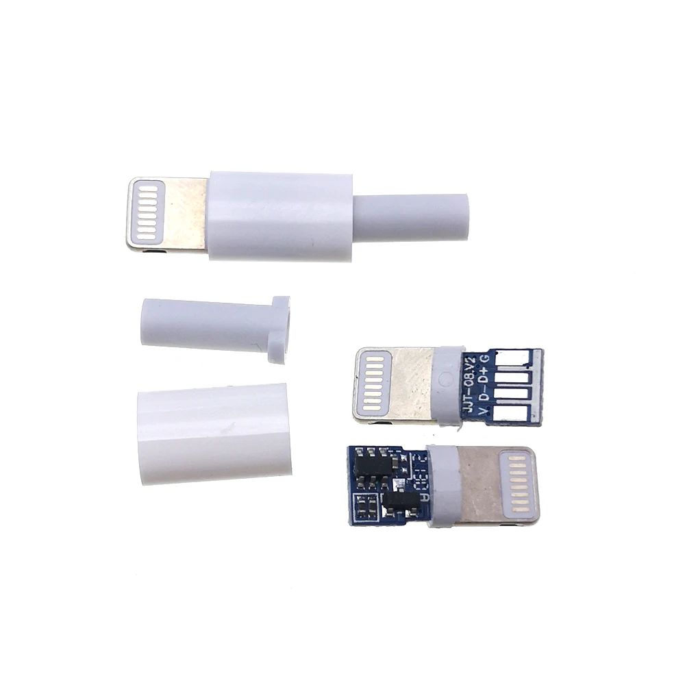10sets Wire bonding type IOS USB male plug For iphone with chip board connector DIY Charging line plug cable adapter parts