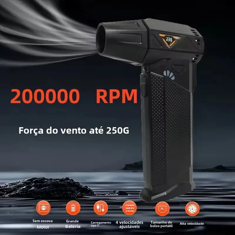 

Mini Handheld Turbo Jet Fan 200000 об / мин мощный воздуходувок сжатый воздушный воздухонародный автомобиль.
