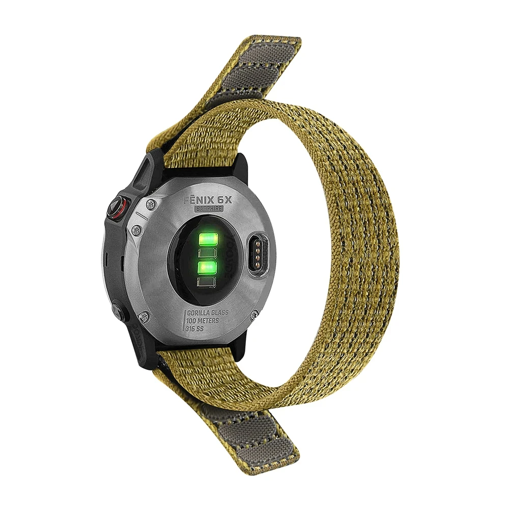 22 mm 26 mm QuickFit Nylon-Schlaufenarmband für Garmin Tactix 7 AMOLED Delta Bravo Band für Garmin Fenix 7X 6 PRO 5 3 geflochtene Uhrenarmbänder