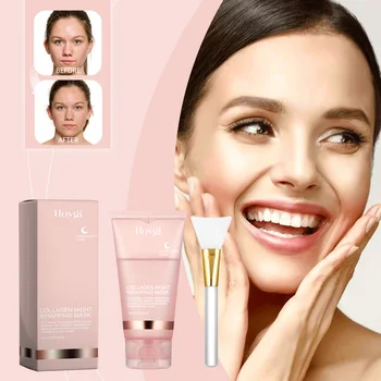 Mascarilla Facial exfoliante de colágeno, hidrata profundamente, mascarilla de envoltura nocturna, mascarilla Facial coreana antiarrugas, crema para el cuidado de la piel