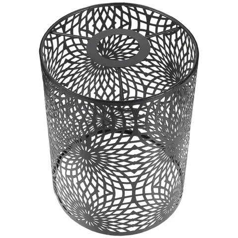 गढ़ा लोहे का खोखला लैंपशेड आधुनिक सजावटी लोकप्रियता दीवार डेस्क लैंपशेड टेबल के लिए काला बड़ा 6 best sales काले धातु लैंप शेड - №1