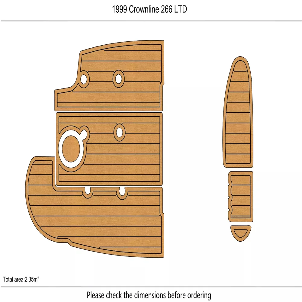 

1999 Crownline 266 LTD cockpit коврики на платформу для купания 1/4 "6 мм EVA искусственный Тиковый настил SeaDek, маринемат Gatorstep, стильный самоклеящийся