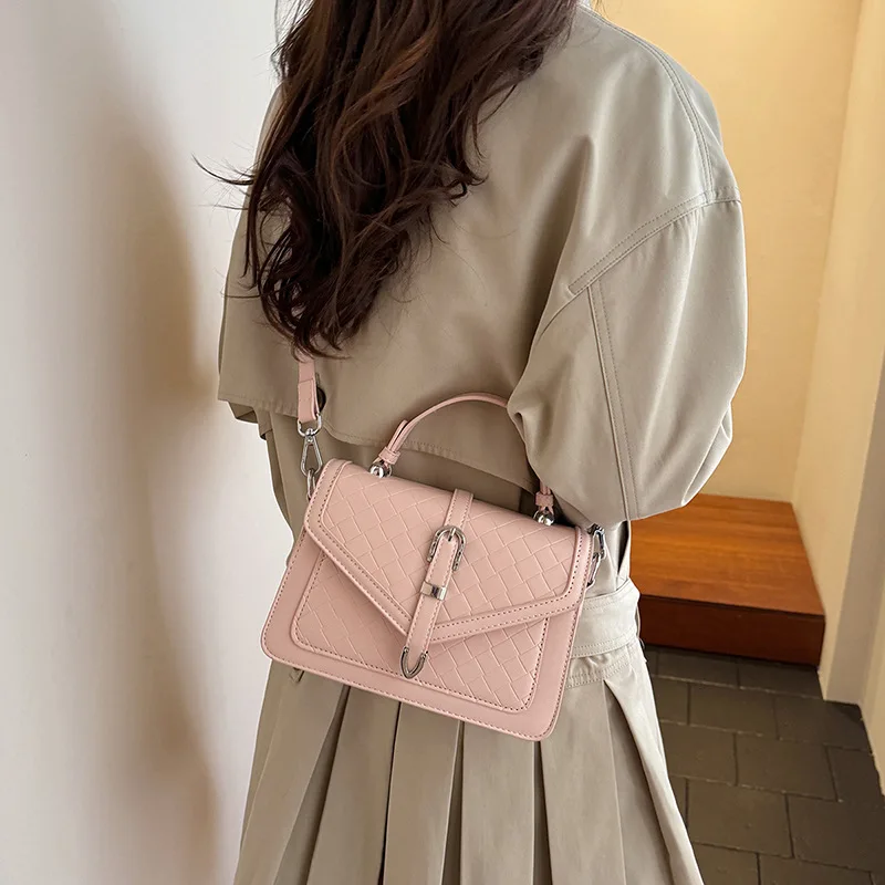 

2025 New Luxury Small Square Bag for Women Fashion Crossbody Purse Minimalist Shoulder Bag with Top Handle, Versatile Day