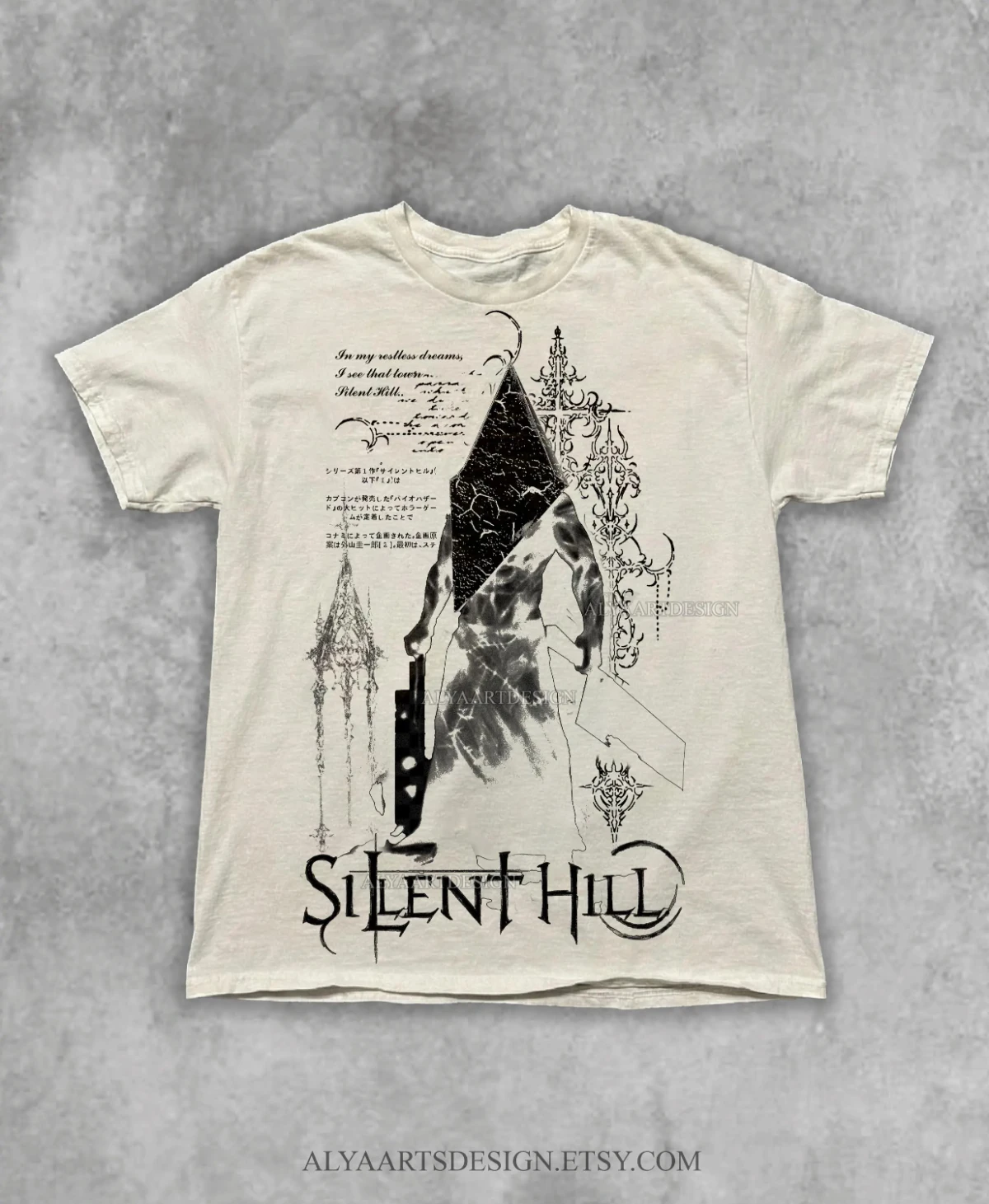 Silent Hill 2 Triangle Head T-shirt: Retro Game Pattern T-shirt, Fashionable Street Unisex T-shirt, Daily Casual Wear