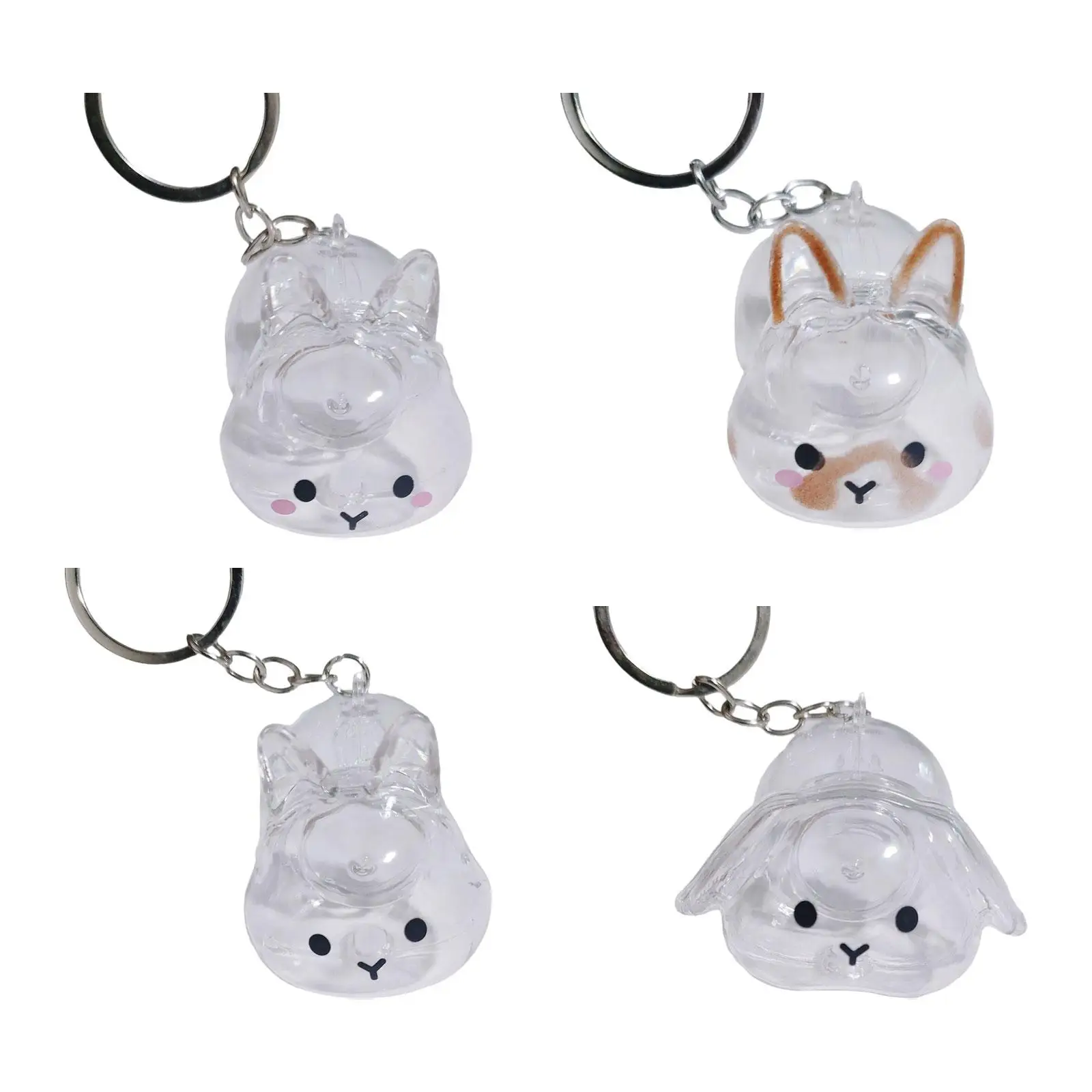 Compact Rabbit Keychain, Creative Gift for Rabbit Lovers