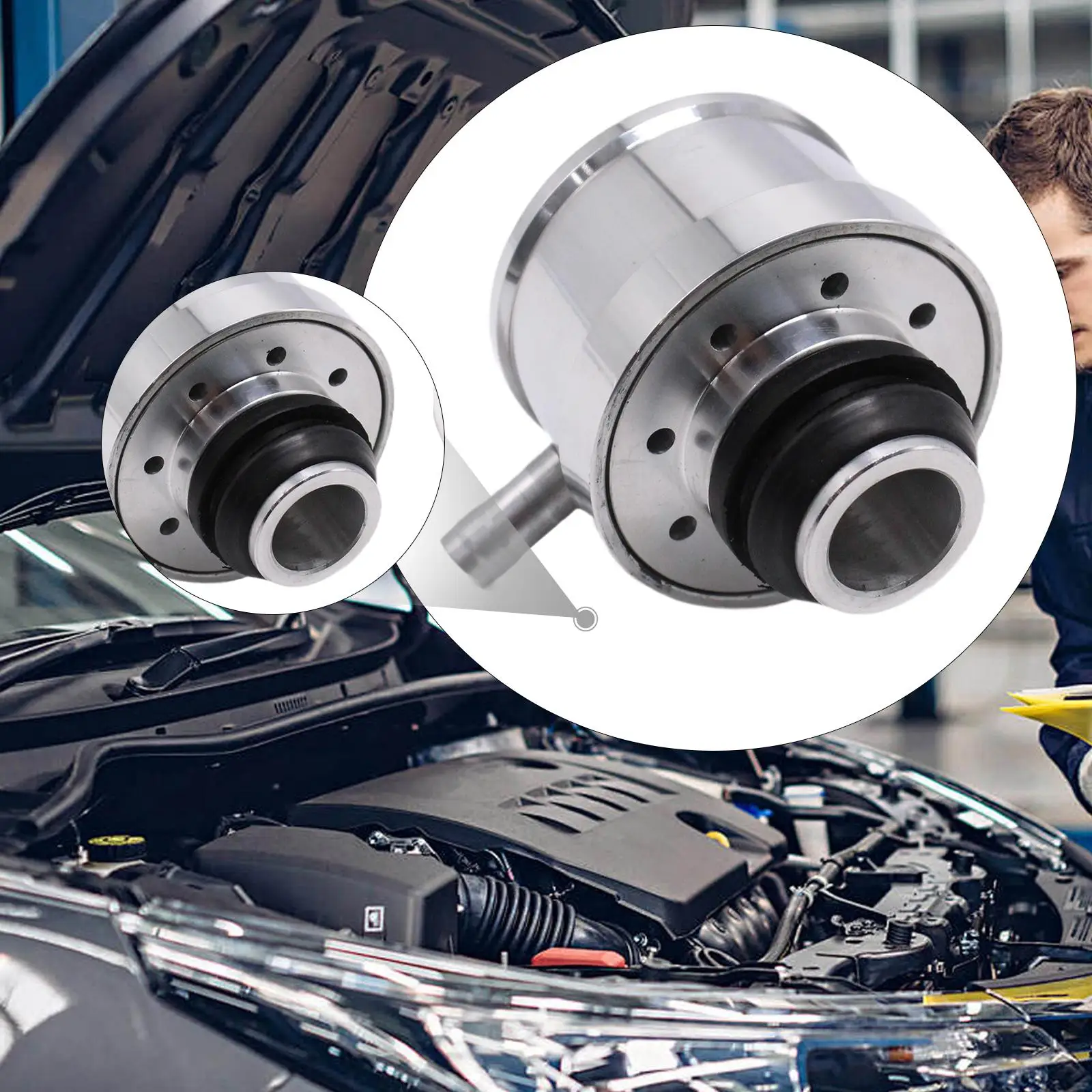 

Aluminum Alloy Valve Cover PCV Breather Set with Grommets for Citroen C3 Cylinder Valve Cover Replacement