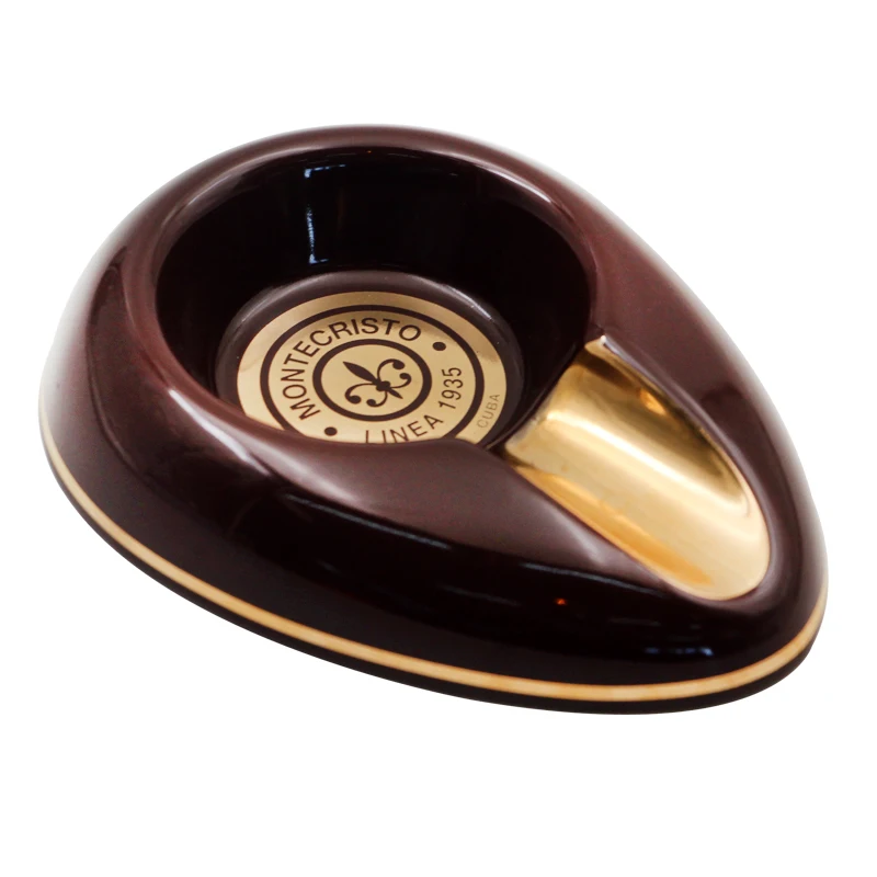 Portable unit ceramic ashtray for cigars