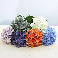 58cm Hydrangea Heads silk bouquet Artificial Flowers for Wedding Party living room home decoration accessories