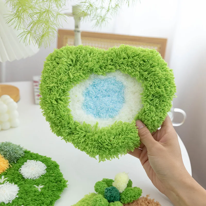 Handmade Diy Moss Coaster Carpet Living Room Bedroom Indoor Home Decoration Non Slip Super Comfortable and Fluffy