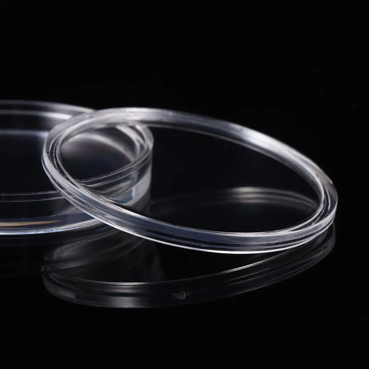 10Pcs Coin Collection Box Clear Round Plastic Case Lightweight Secure for Coins Protection from Dirt Damage Coin Box