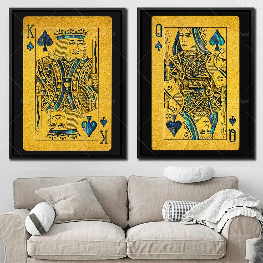 Queen of Spades Art Print on Canvas Contemporary Art Lucky Card Poker Poster
