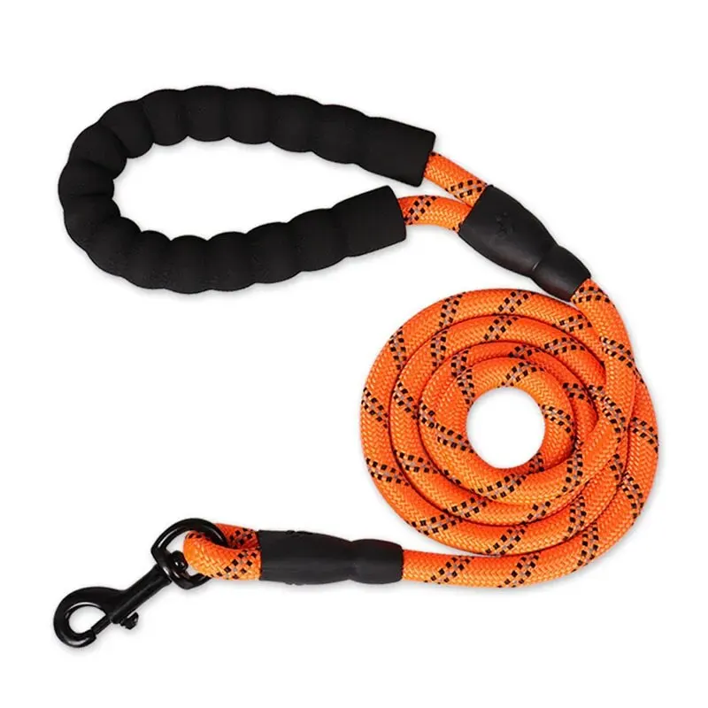Reflective Dog Leash With Comfortable Padded Handle - Double Heavy Duty Traction Rope For Strong Dogs - Enhance Safety And Contr image 3