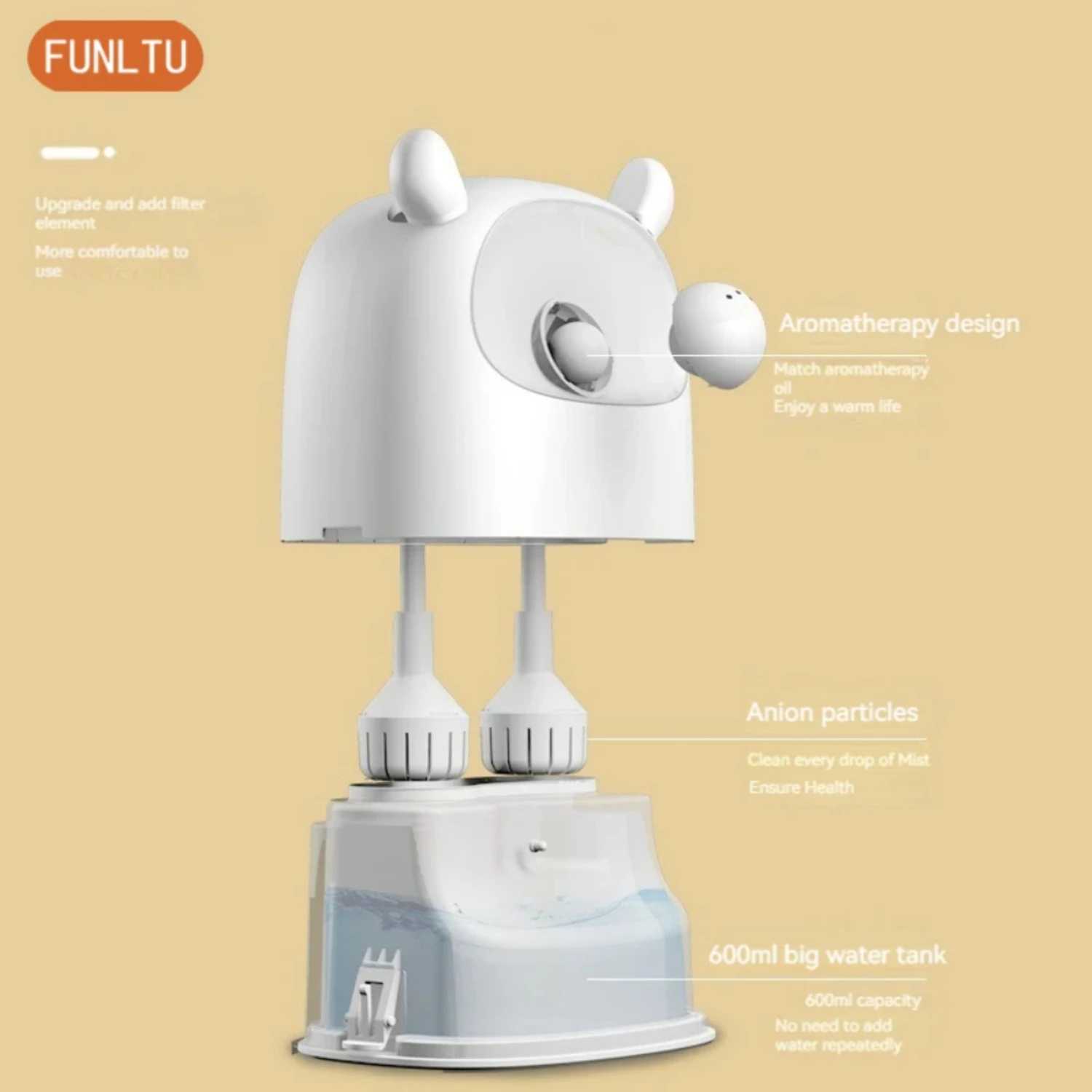 Efficient USB-Powered Small and Lightweight Air Humidifier for Office Desktop Use - Pet-Friendly Aromatherapy Atomizer Enhances 