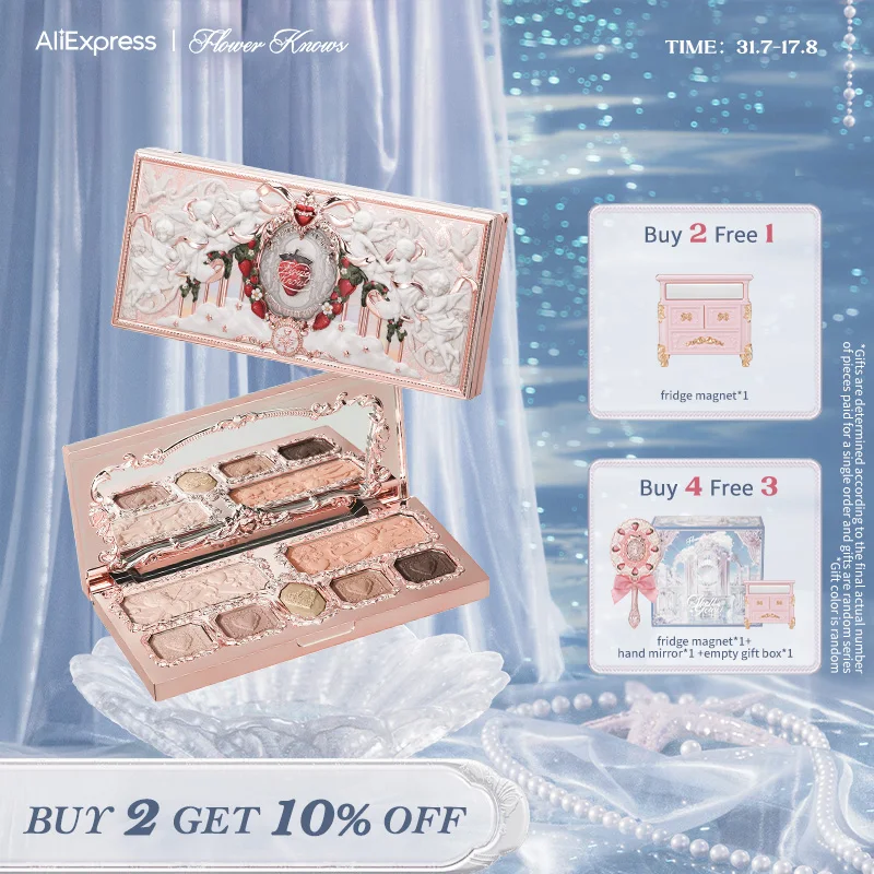 

Flower Knows Strawberry Cupid Collection Make-up Palette 14g pink Eyeshadow/Blush/Highlighter