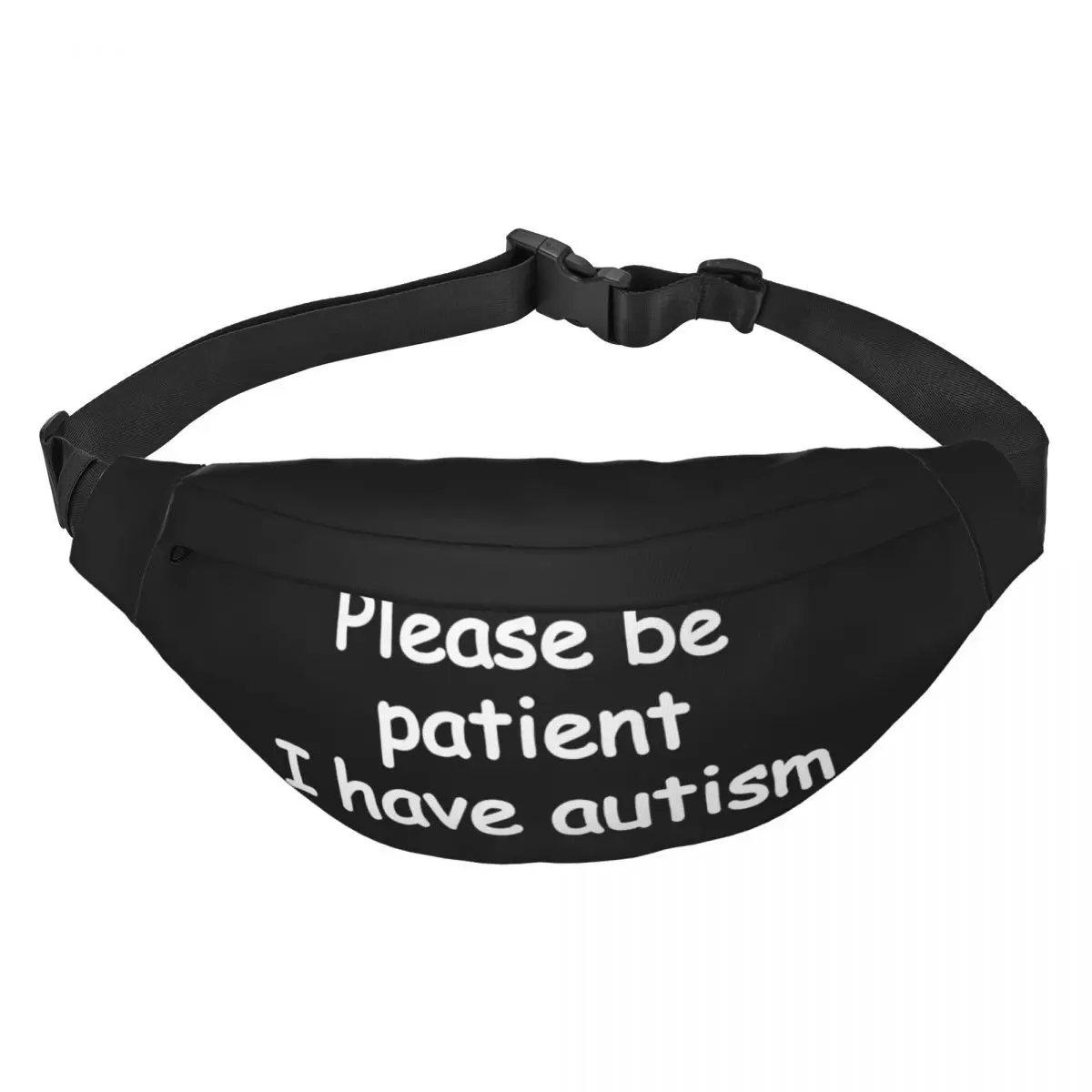 Si prega di essere paziente ho l'autismo marsupio Unisex multifunzione Sling Crossbody Bags Chest Bags Short Trip marsupio