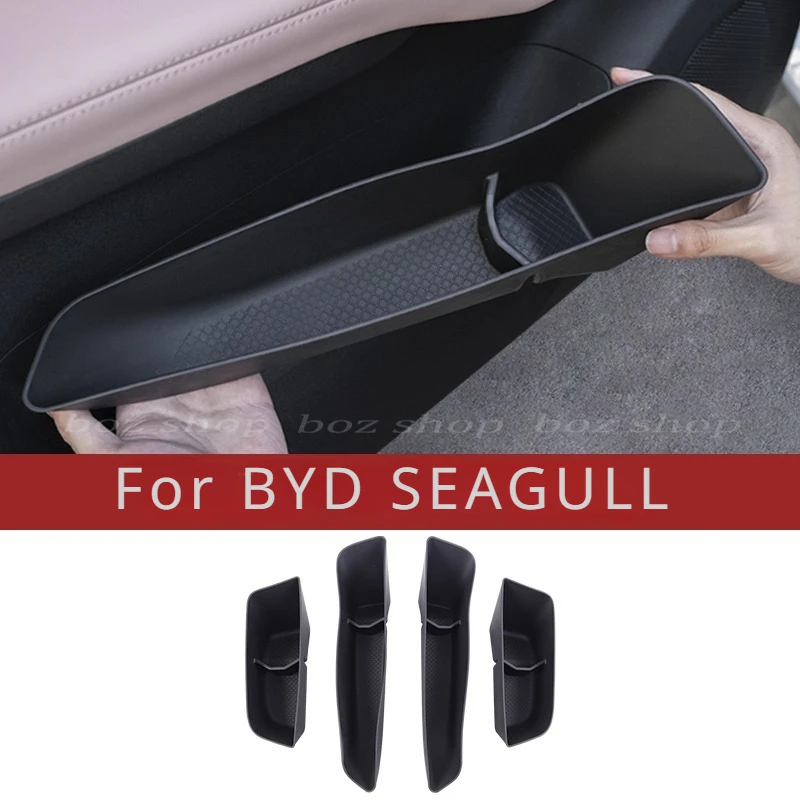 

4pcs Car Door Storage Box For BYD Seagull High Quality Door Slot Storage Box Garbage Box Auto Styling Interior Accessories