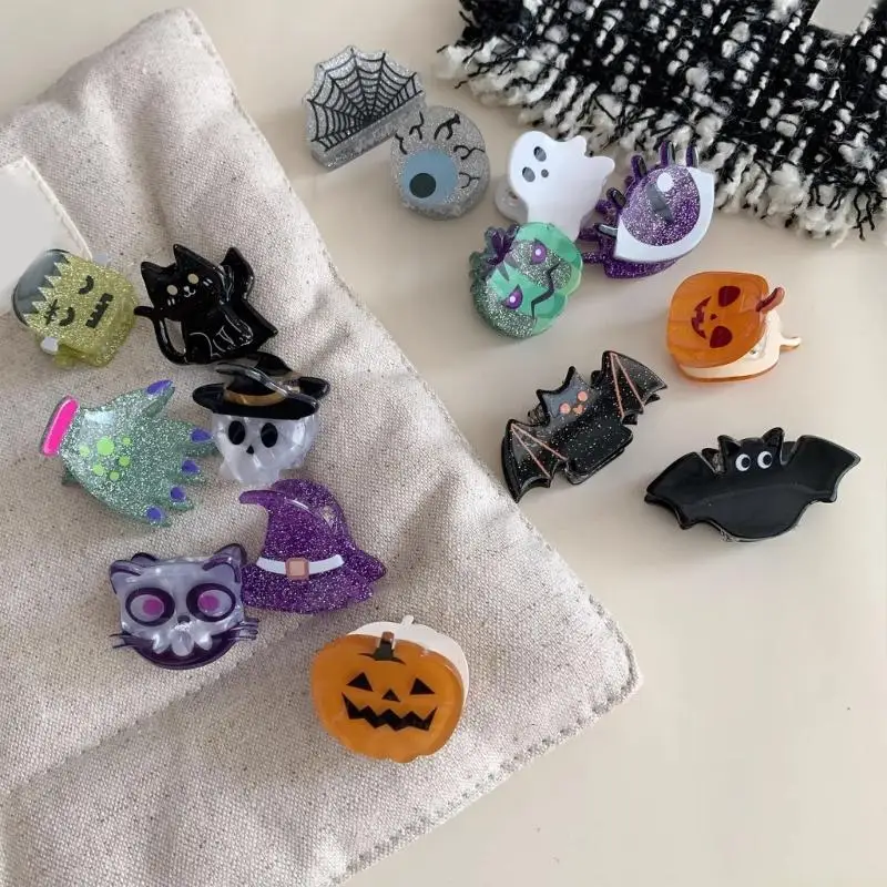 31BF 2Pcs Acrylic Hair Clip Secure Grip Halloween Accessories Costume Hairpiece Cartoon Hairpin For Dance Parties Outfits