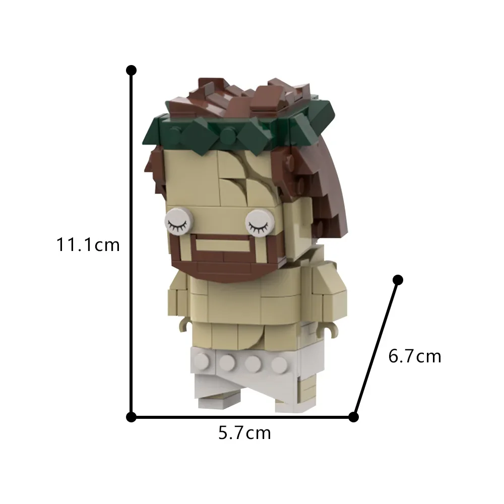 Gobricks MOC Jesus wearing a crown of thorns Building Blocks Son of God Jesus Character Model Bricks Assembly Toys Kids Gifts