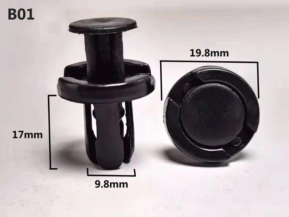 Auto Fastening Clip Fixing Pin Nylon Rivet Fender Push Retainer Pin Rivet Bumper Trim Panel Retainer for Door Trim Panel Vehicle