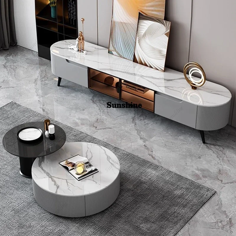 Creative Luxury Premium Storage Design Tv Brackets Drawers Aesthetic Tv Stand Modern Muebles Para Hogar Living Room FurnitureZ
