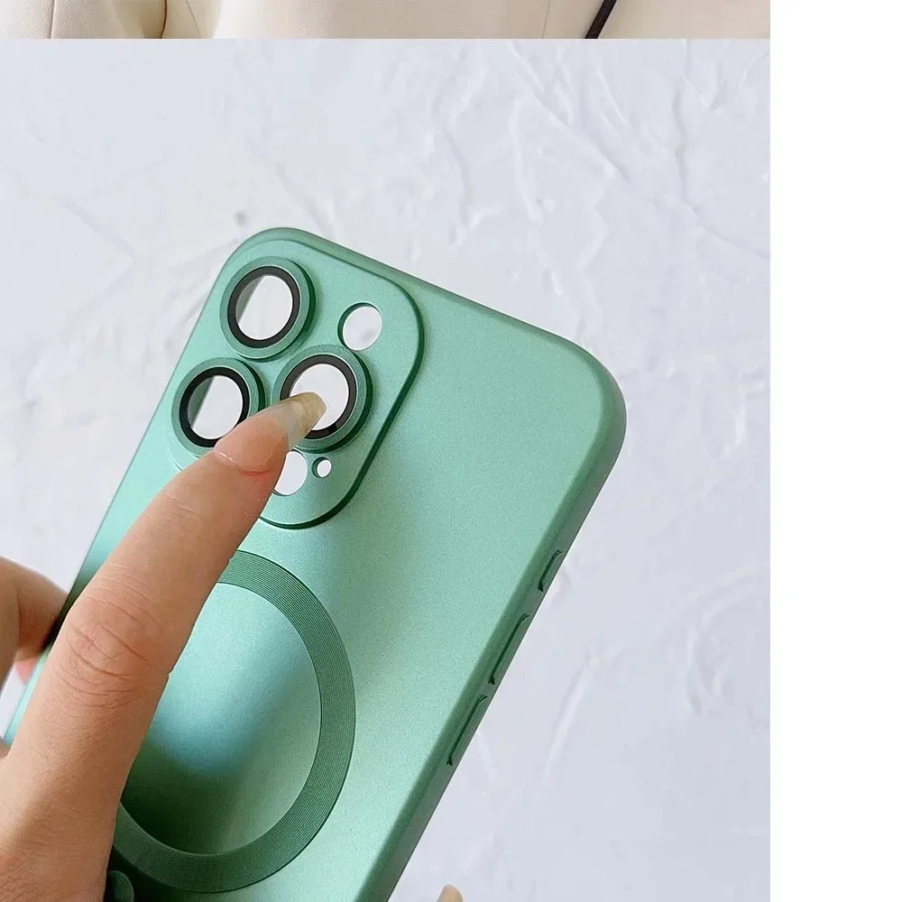 حافظة مغناطيسية بحزام كروس لهاتف آيفون 16 15 14 13 11 12 Pro Max Plus XS XR Magsafe غطاء خلفي ناعم من السيليكون #5