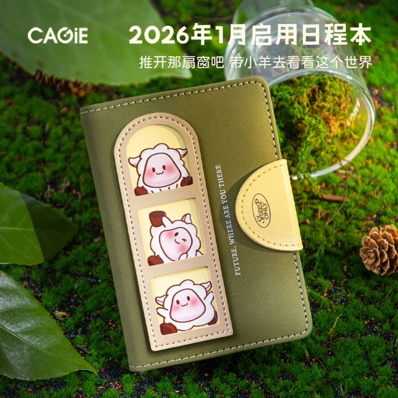 Niedlicher A7-Cartoon-Planer 2026 – im Taschenformat mit Jahreskalender und effizientem Layout, tragbarem All-in-One-A7-Planer