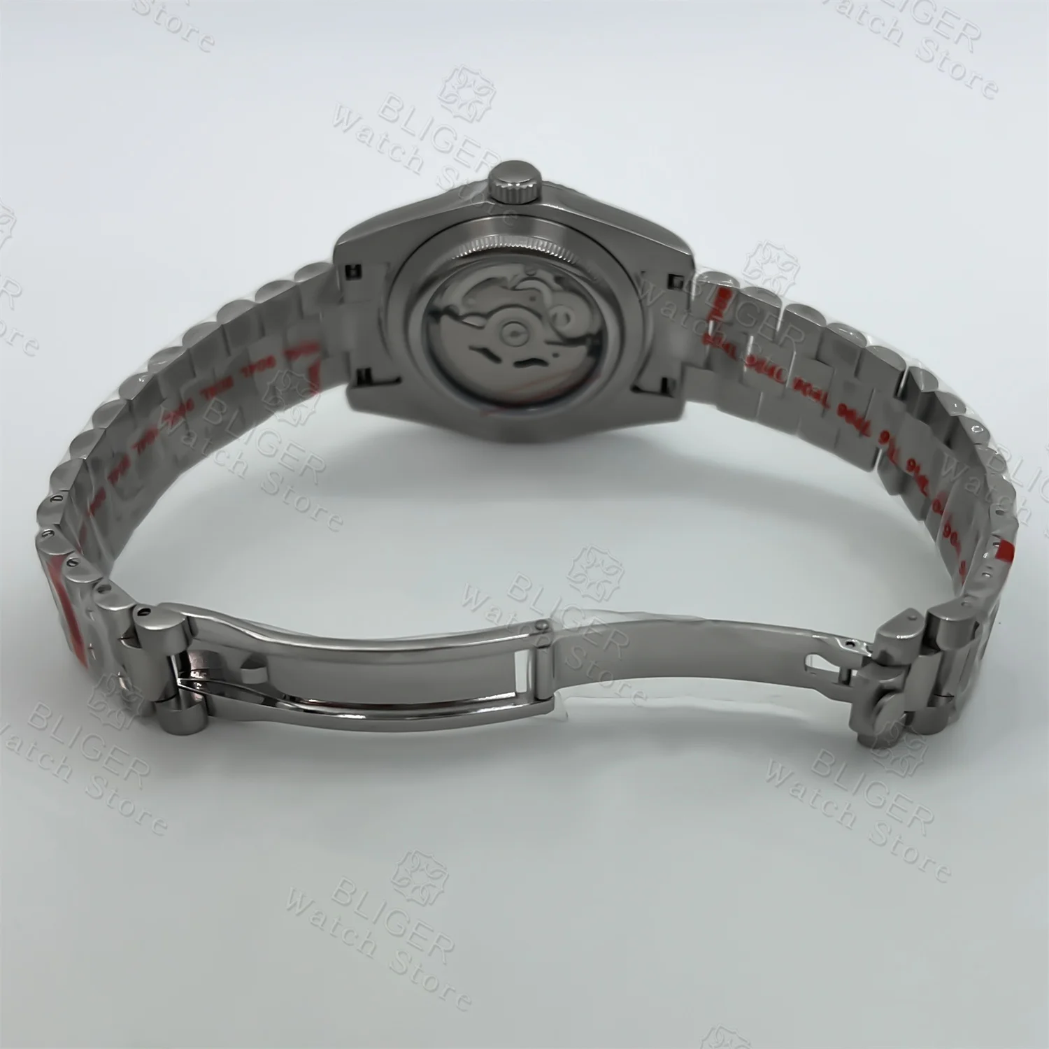 BLIGER 36 مللي متر 39 مللي متر أمة الله رمادي الهاتفي الأخضر الداكن الأرقام الرومانية NH35 التلقائي ساعة رجالية الفولاذ المقاوم للصدأ حزام الياقوت الزجاج