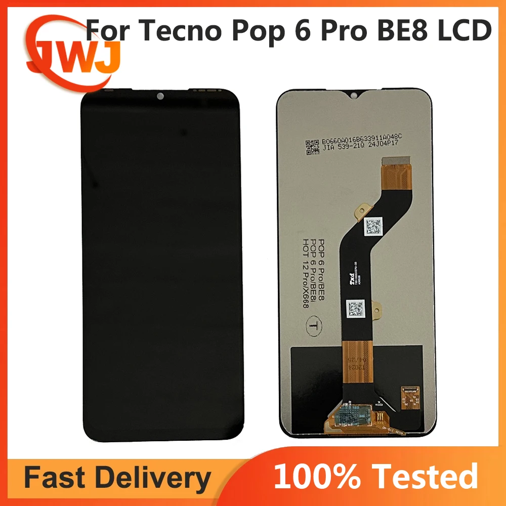 

Original Tested For Tecno Pop 6 Pro BE8 LCD Display Touch Screen Digitizer Assembly For Tecno Pop6Pro BE8i LCD Sensor Screen