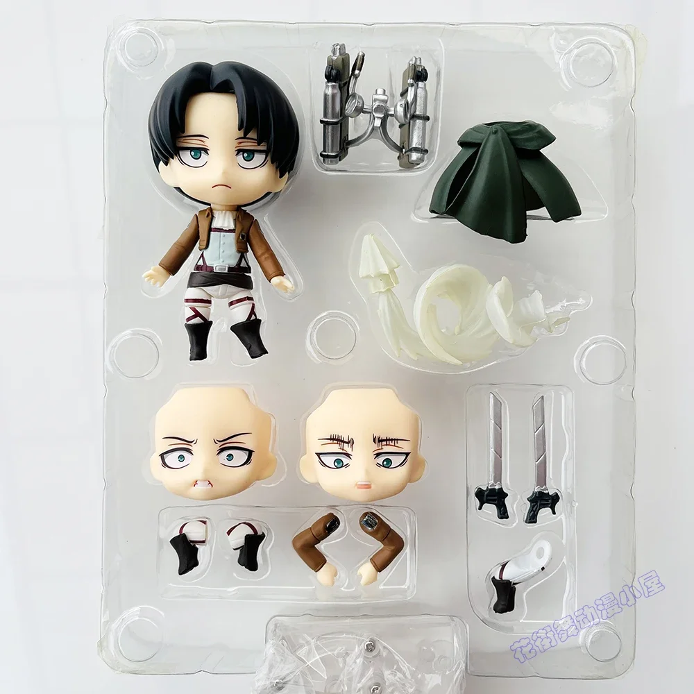 

Anime Attack on Titan Levi Ackerman Eren Jaeger Cosplay Cartoon Figurine Garage Kits Mobilizable Handmade Model Collection Xmas