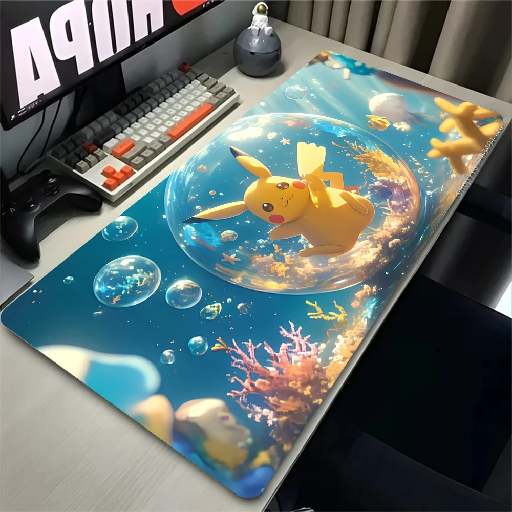 

Игровой коврик для мыши HD, для компьютера и офиса, с изображением покемонов (ПокемонS, ПокемонG, ПокемонП), резиновый, противоскользящий, удлиненный, для клавиатуры, милый настольный коврик с Генгаром и Пикачу