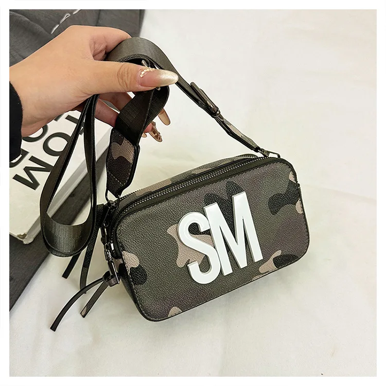 2025, Neuankömmling, koreanischer Stil, Damentasche – leichte, luxuriöse Camouflage-Schulter-Crossbody-Tasche, kleine quadratische Tragetasche für Streetwear