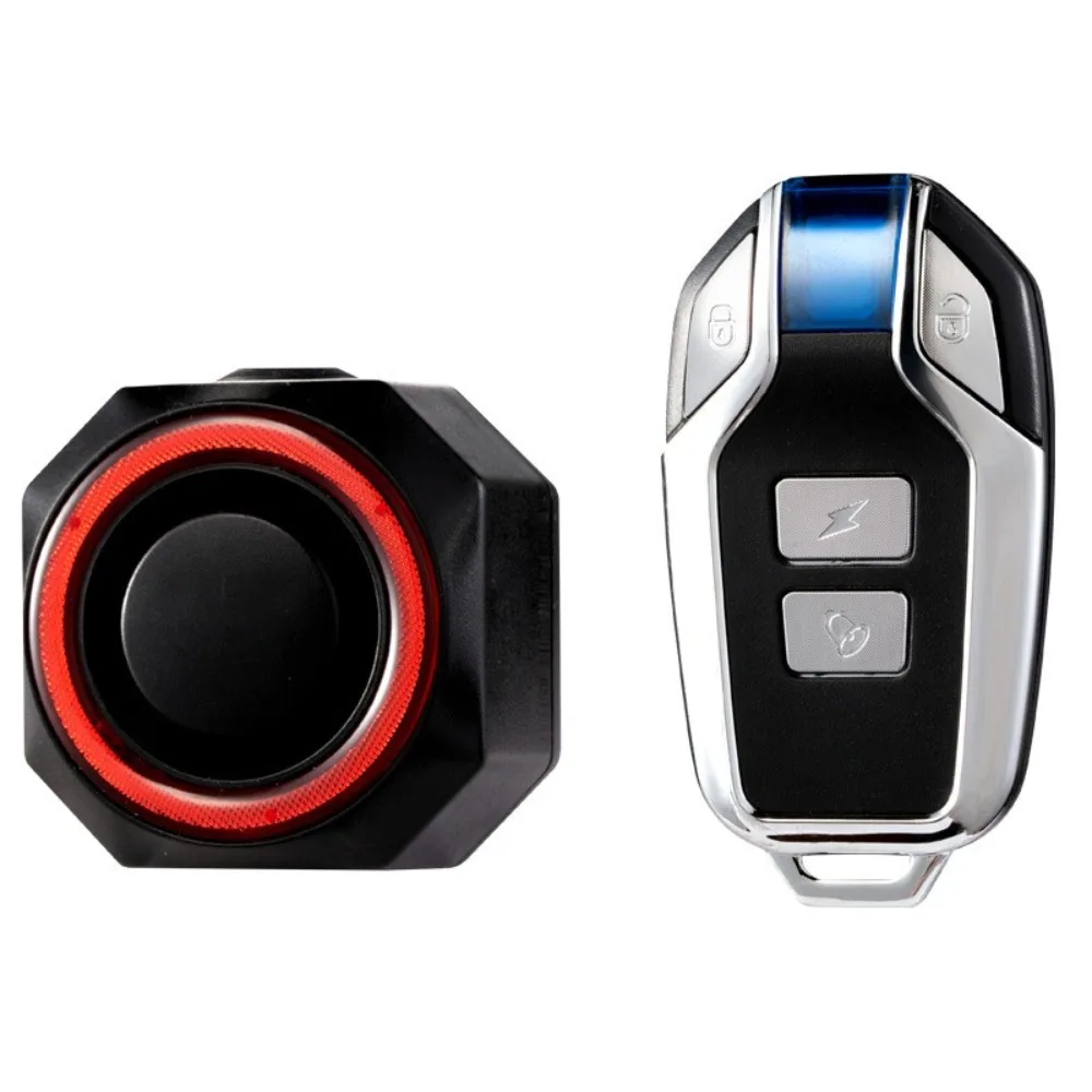110 DB Bicycle Alarm Rechargeable Remote Control Motorcycle Alarm Auto On/Off Brake Tail Light Vibration Intrusion Detector