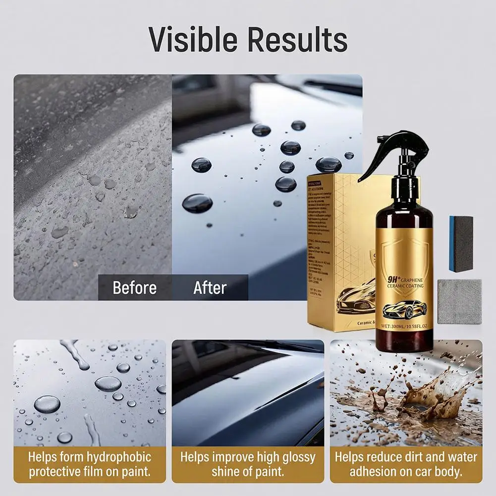 Graphen-Keramikbeschichtung 9H für Autos Kristallserum Hochglanz Autolack-Schutzset Politur für Auto-Detailing – Detail 8